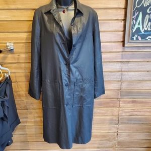 Unstructured Blk trench coat. Arden B. Size medium